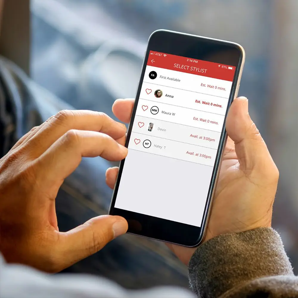 sports clip app - select your stylist