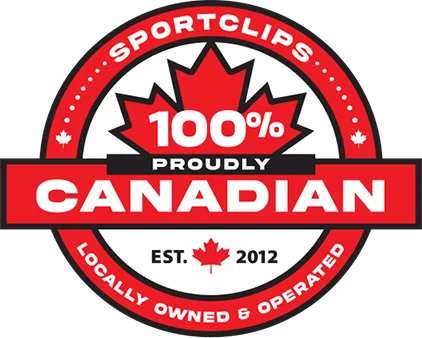 100% proudly Canadian badge
